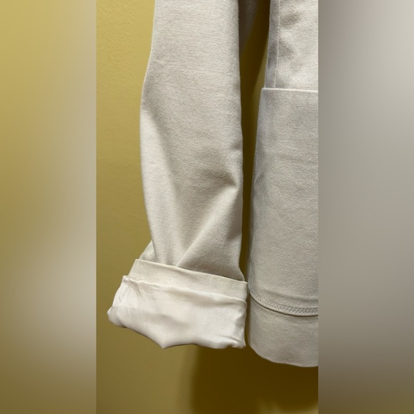 Theory Maricela Cream/LT Beige Women's 2 Button Cotton/Spandex Blazer(6) - Picture 6 of 8